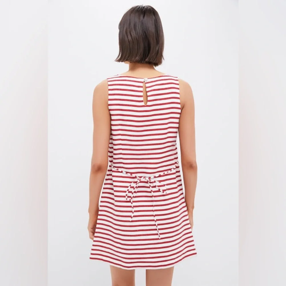 NWT Faithfull The Brand Red Breton Stripe Kelly Mini Dress, Size 4 (Small) - Picture 4 of 15